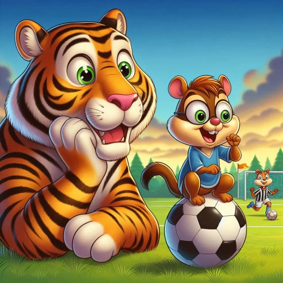 Father and Son Playing Soccer